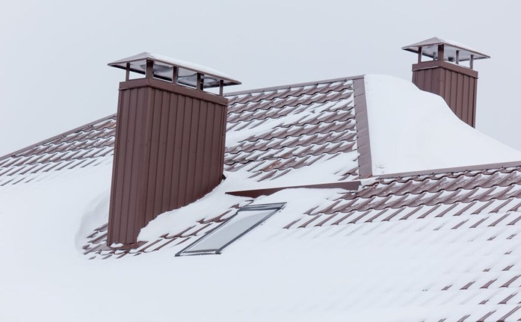 ice dam removal north royalton oh red metallic tiles chimney